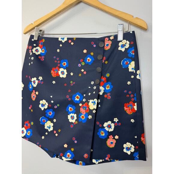 Tory Burch Sport Women’s Printed Tech Twill Golf Skort Navy Pansy Bouquet Sz S - Picture 4 of 12